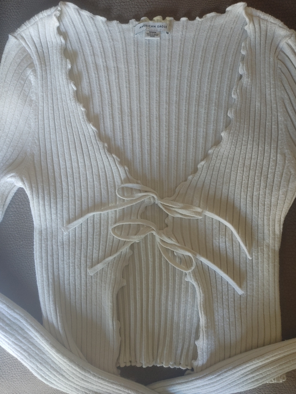 American Eagle Tie -Front Sweater Top